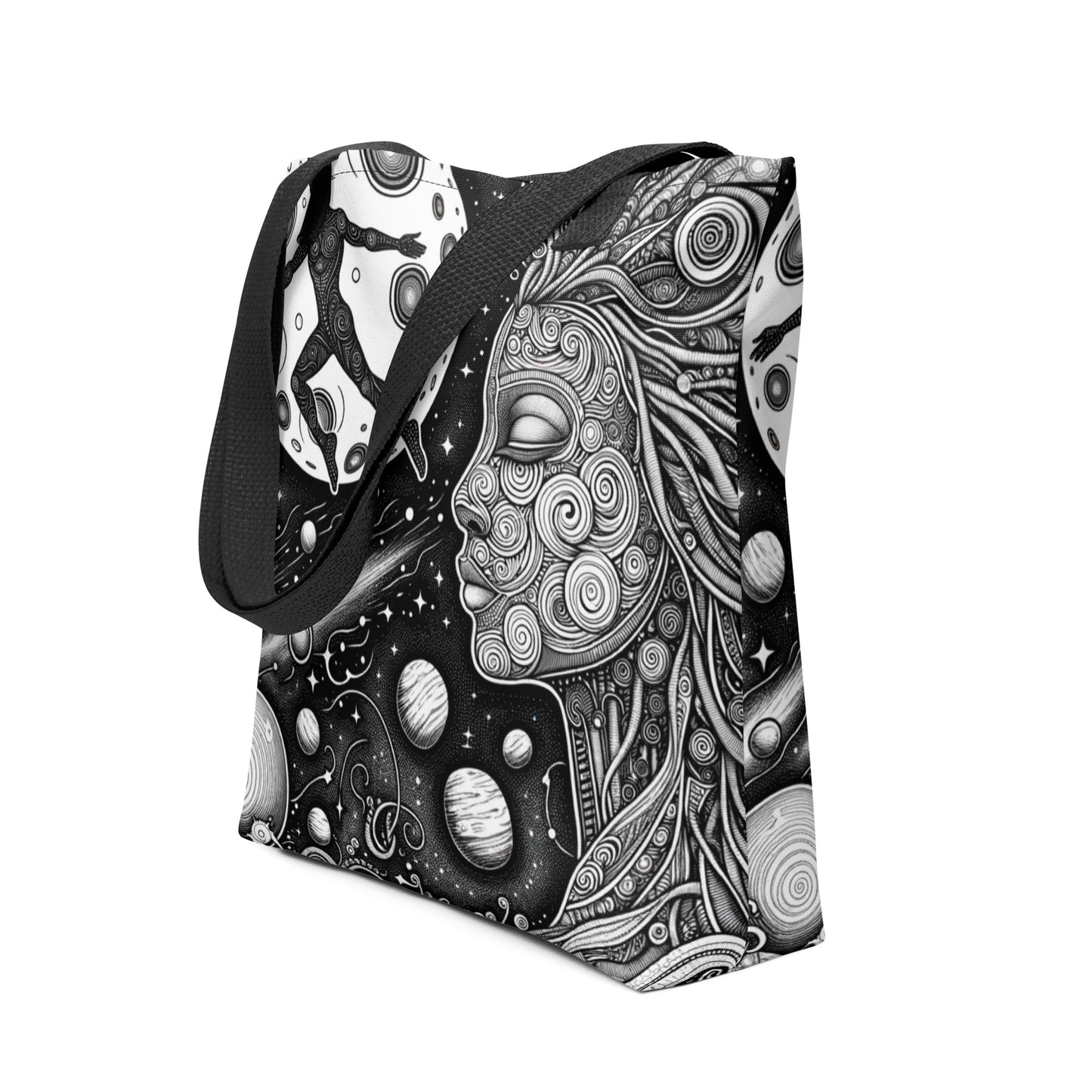 "Eccentric Moon" Coloring Tote Bag - Design Your Own Fashion Masterpiece