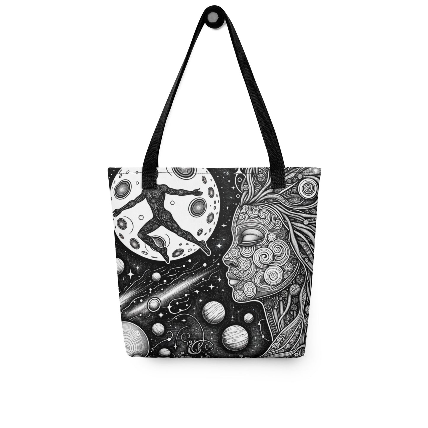 "Eccentric Moon" Coloring Tote Bag - Design Your Own Fashion Masterpiece