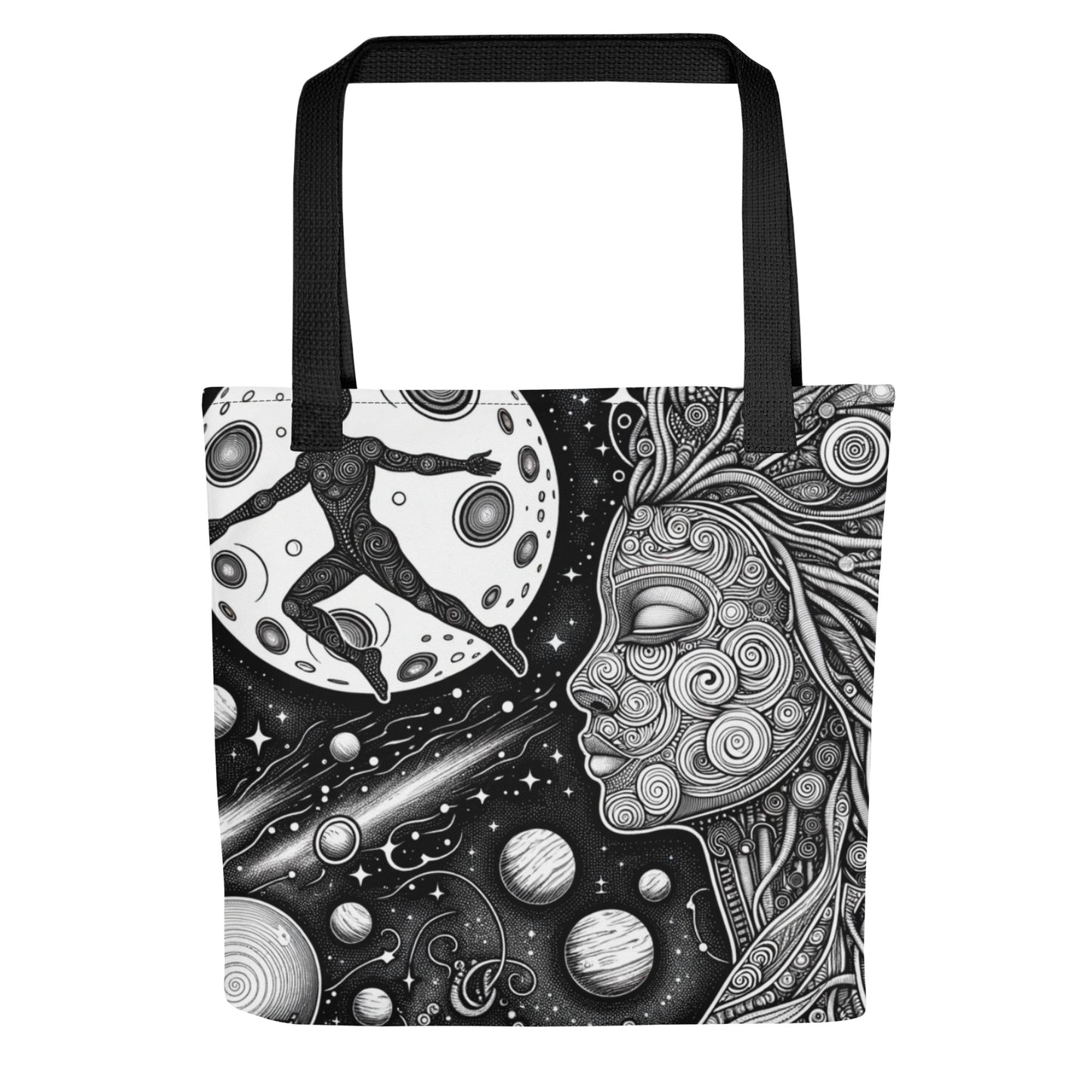 "Eccentric Moon" Coloring Tote Bag - Design Your Own Fashion Masterpiece